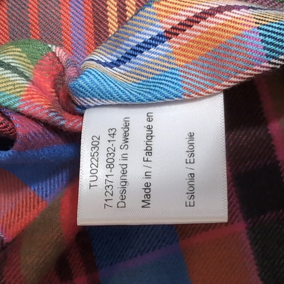 Stenströms Madras Plaid Slimline Button Down Shirt Size XL In Multicolor - Picture 8 of 8